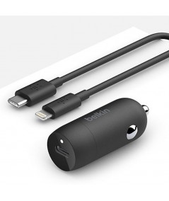 Chargeur de voiture USB-C BOOST↑CHARGE (18 W) avec câble USB-C vers Lightning