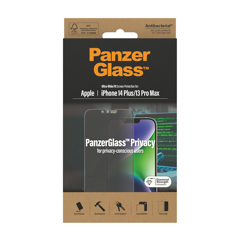 Protection d'écran PanzerGlass™ Privacy iPhone 14 Plus / 13 Pro Max