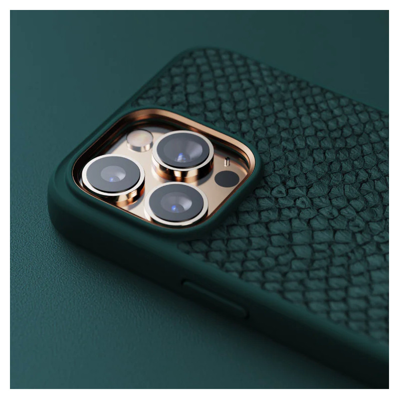 Coque Njord byELEMENTS en cuir de Saumon pour iPhone 14 Pro Max
