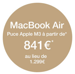 Tous les MacBook Air M3